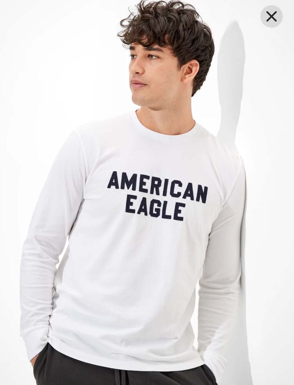 American Eagle Men's Super Soft Long-Sleeve Standard Fit Graphic T-Shirt